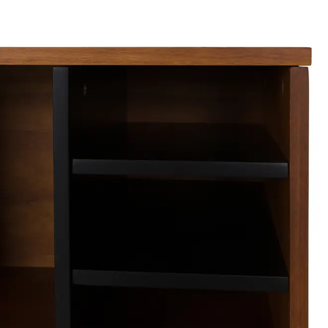 RACK 1,20 M X 36 CM MID CENTURY - PRETO/NOZES - Foto 6