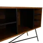 RACK 1,20 M X 36 CM MID CENTURY - PRETO/NOZES - Foto 7