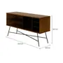 RACK 1,20 M X 36 CM MID CENTURY - PRETO/NOZES - Foto 8
