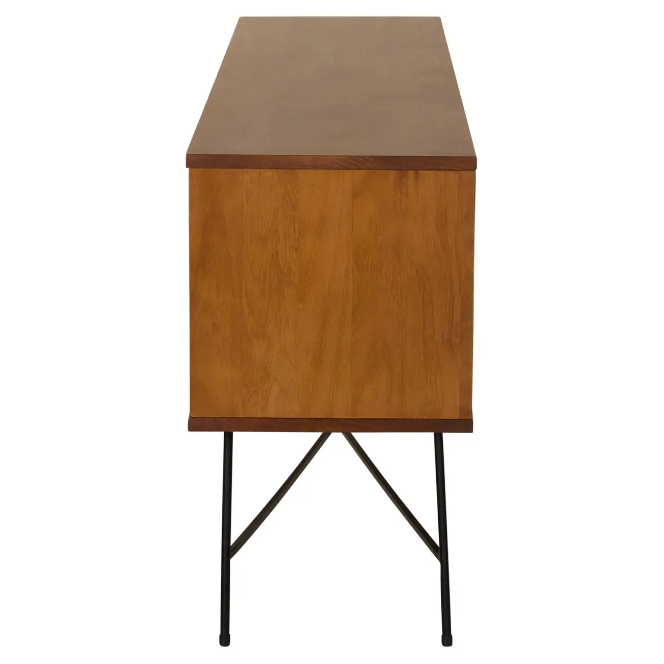 RACK 1,40 M X 36 CM MID CENTURY - PRETO/NOZES - Foto 3