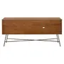 RACK 1,40 M X 36 CM MID CENTURY - PRETO/NOZES - Foto 4