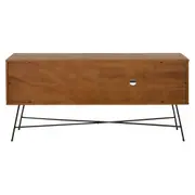 RACK 1,40 M X 36 CM MID CENTURY - PRETO/NOZES - Foto 4