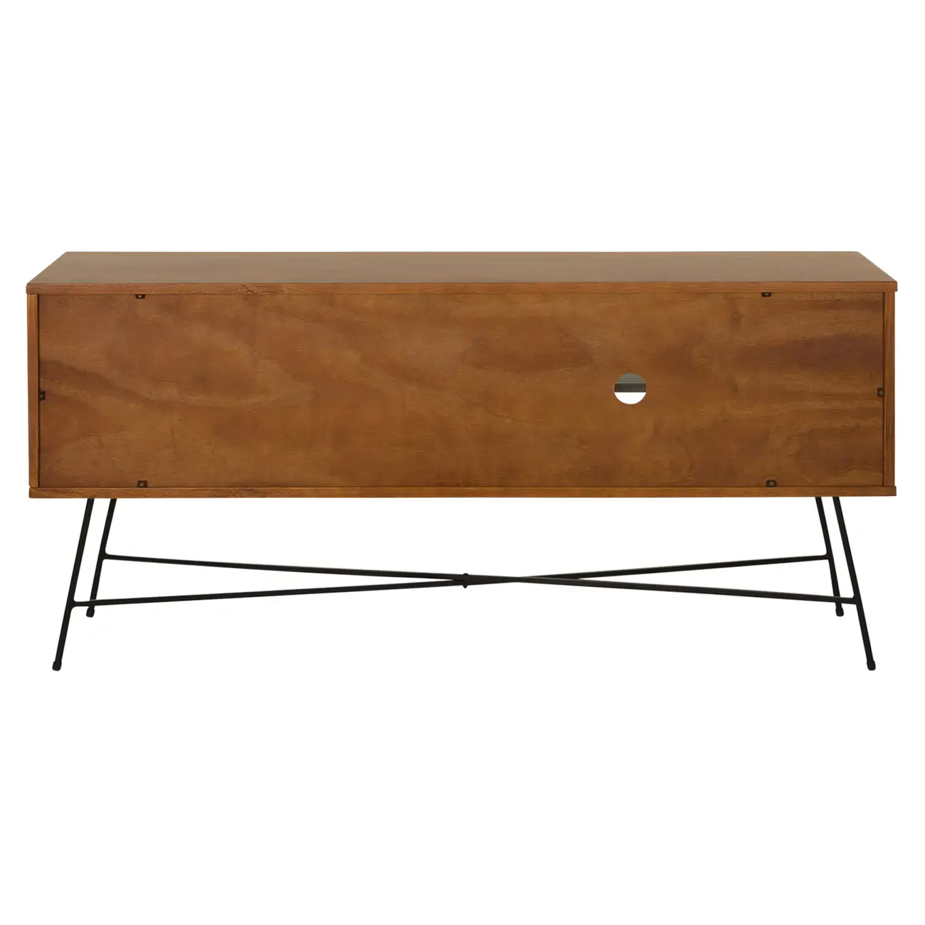 RACK 1,40 M X 36 CM MID CENTURY - PRETO/NOZES - Foto 4
