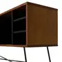 RACK 1,40 M X 36 CM MID CENTURY - PRETO/NOZES - Foto 5