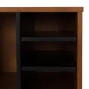RACK 1,40 M X 36 CM MID CENTURY - PRETO/NOZES - Foto 6