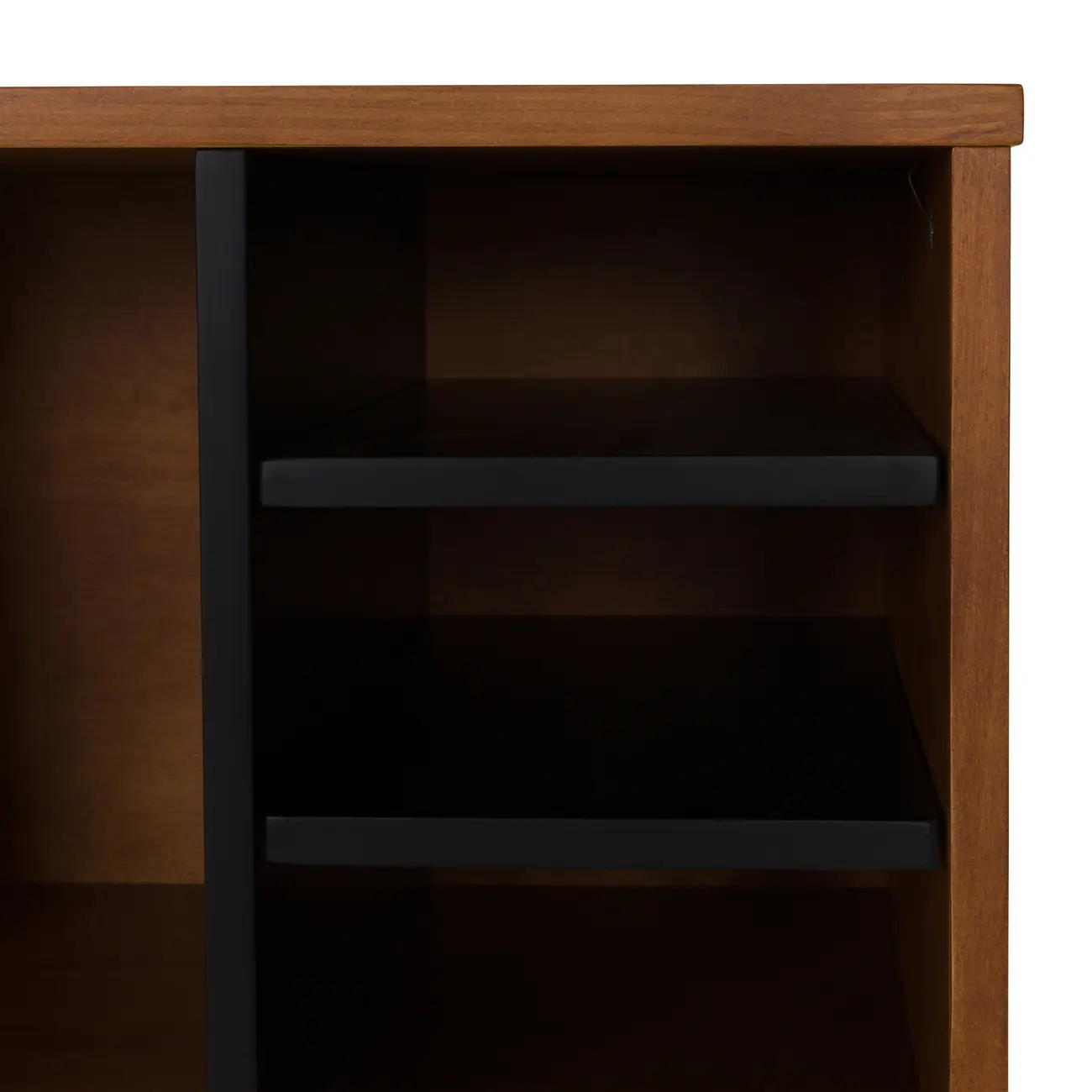 RACK 1,40 M X 36 CM MID CENTURY - PRETO/NOZES - Foto 6