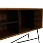 RACK 1,40 M X 36 CM MID CENTURY - PRETO/NOZES - Foto 7