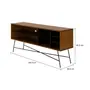 RACK 1,40 M X 36 CM MID CENTURY - PRETO/NOZES - Foto 8