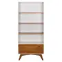 ESTANTE 1 PORTA BASCULANTE 80 CM X 1,70 M ADAMS - BRANCO/NOZES - Foto 1