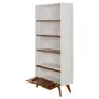 ESTANTE 1 PORTA BASCULANTE 80 CM X 1,70 M ADAMS - BRANCO/NOZES - Foto 3