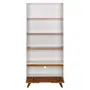 ESTANTE 1 PORTA BASCULANTE 80 CM X 1,70 M ADAMS - BRANCO/NOZES - Foto 4