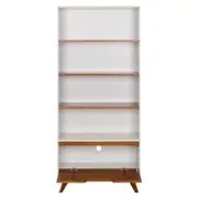 ESTANTE 1 PORTA BASCULANTE 80 CM X 1,70 M ADAMS - BRANCO/NOZES - Foto 4