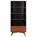 PRETO/NOZES - ESTANTE 1 PORTA BASCULANTE 80 CM X 1,70 M ADAMS