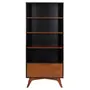 PRETO/NOZES - ESTANTE 1 PORTA BASCULANTE 80 CM X 1,70 M ADAMS