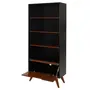 ESTANTE 1 PORTA BASCULANTE 80 CM X 1,70 M ADAMS - PRETO/NOZES - Foto 3