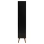 ESTANTE 1 PORTA BASCULANTE 80 CM X 1,70 M ADAMS - PRETO/NOZES - Foto 4