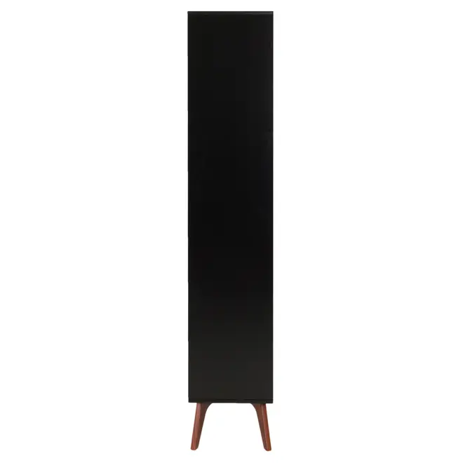 ESTANTE 1 PORTA BASCULANTE 80 CM X 1,70 M ADAMS - PRETO/NOZES - Foto 4