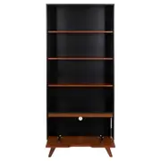 ESTANTE 1 PORTA BASCULANTE 80 CM X 1,70 M ADAMS - PRETO/NOZES - Foto 5