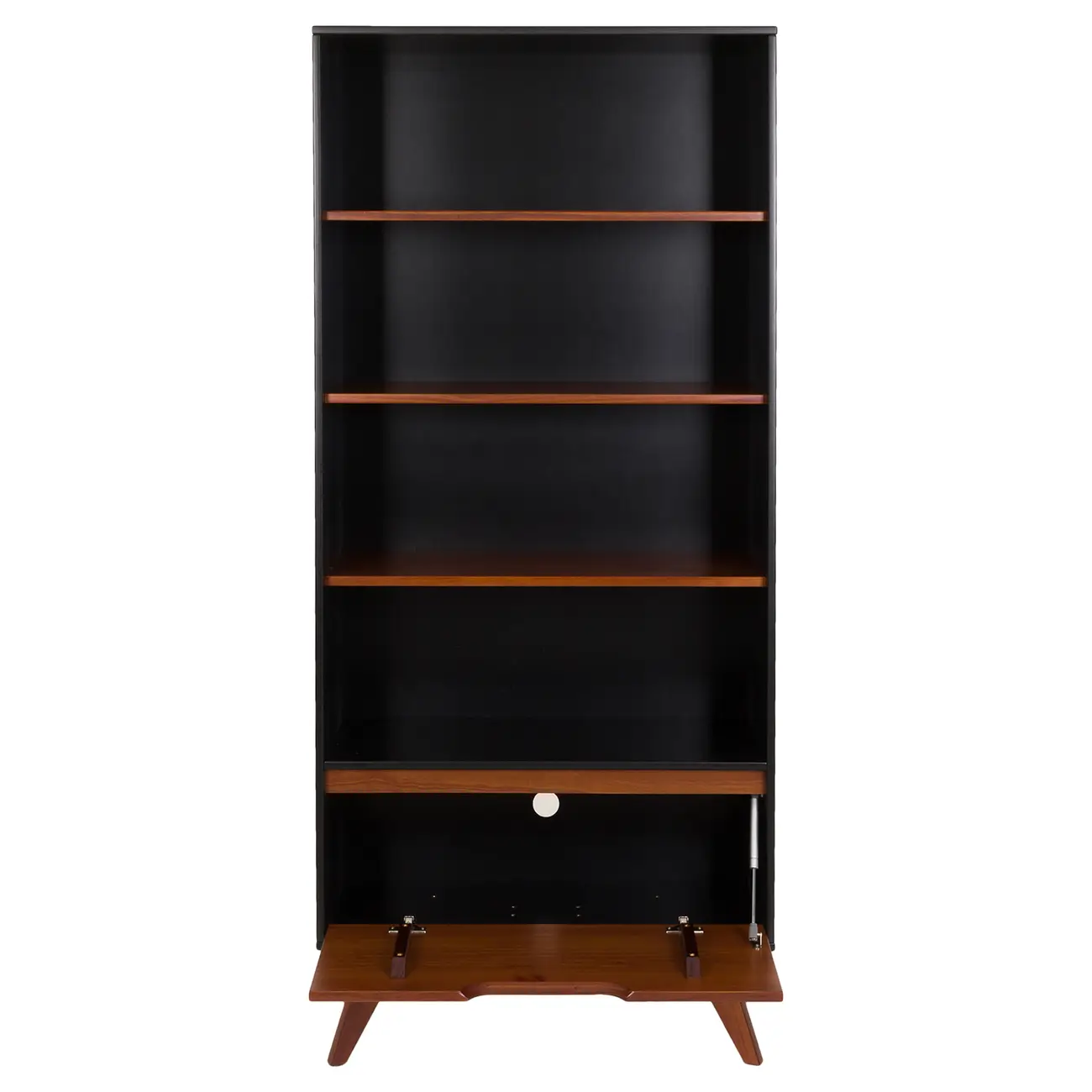 ESTANTE 1 PORTA BASCULANTE 80 CM X 1,70 M ADAMS - PRETO/NOZES - Foto 5