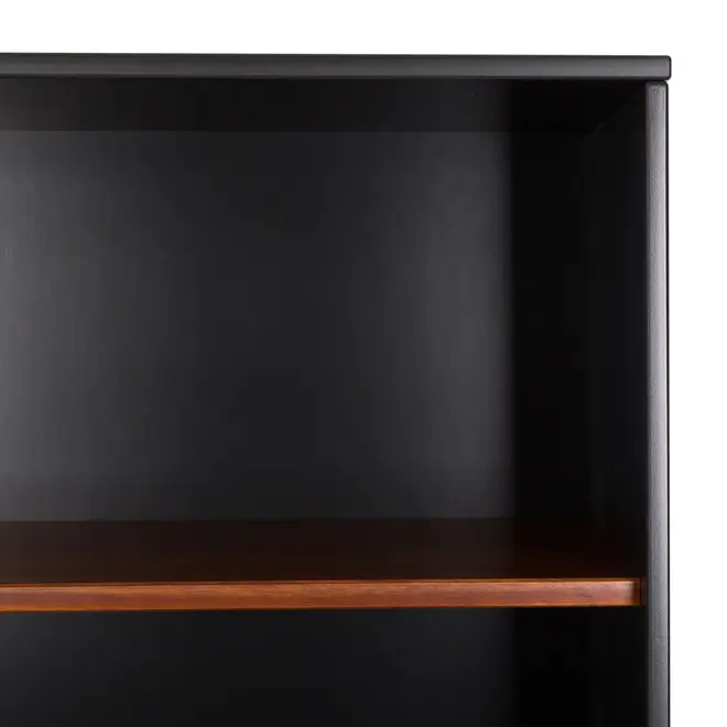 ESTANTE 1 PORTA BASCULANTE 80 CM X 1,70 M ADAMS - PRETO/NOZES - Foto 7