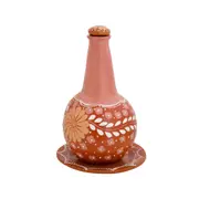 MORINGA COM PRATO 750 ML MÃOS DE BARRO - TERRACOTA/ROSA CLARO - Foto 2