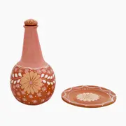 MORINGA COM PRATO 750 ML MÃOS DE BARRO - TERRACOTA/ROSA CLARO - Foto 5