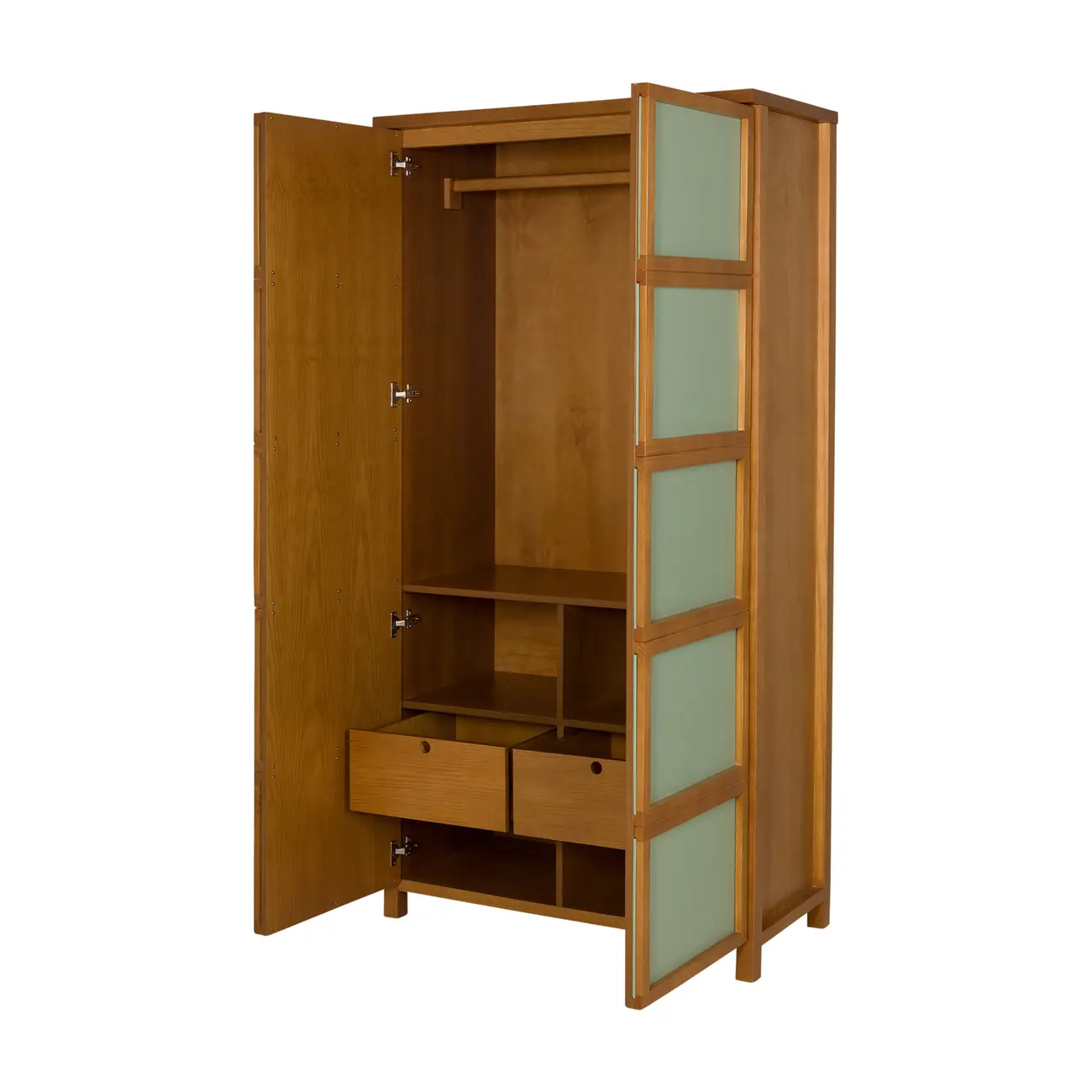 GUARDA-ROUPA 2 PORTAS ARTEIRICE - AMÊNDOA/SÁLVIA - Foto 5