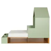CAMA JÚNIOR/SOLTEIRO 78 CM COM CASINHA ARTEIRICE - AMÊNDOA/SÁLVIA - Foto 4