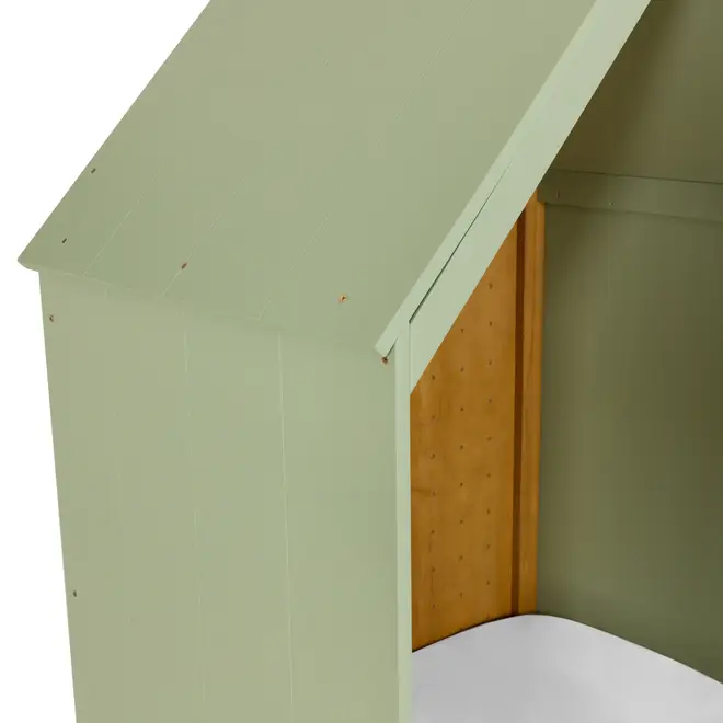 CAMA JÚNIOR/SOLTEIRO 78 CM COM CASINHA ARTEIRICE - AMÊNDOA/SÁLVIA - Foto 10