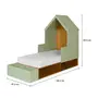 CAMA JÚNIOR/SOLTEIRO 78 CM COM CASINHA ARTEIRICE - AMÊNDOA/SÁLVIA - Foto 12