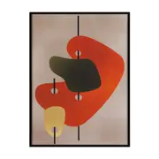 QUADRO 50 CMX 70 CM GOLGI I - PRETO/TERRACOTA - Foto 1