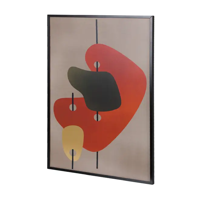 QUADRO 50 CMX 70 CM GOLGI I - PRETO/TERRACOTA - Foto 2