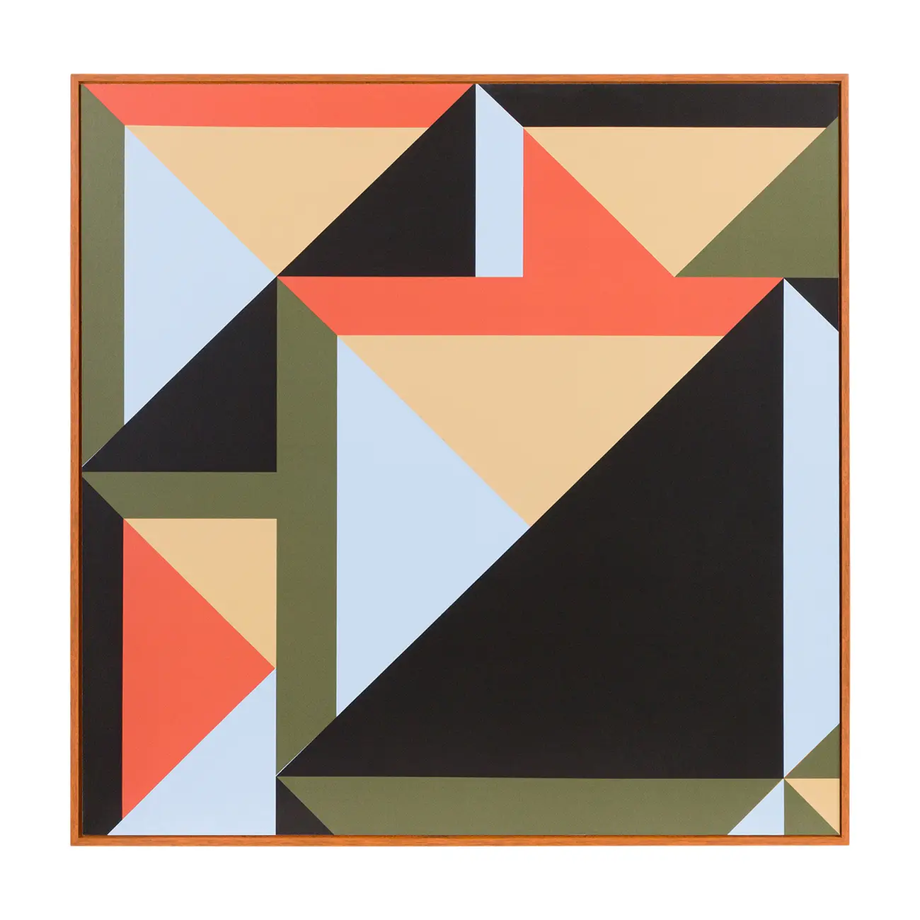 QUADRO 50 CM X 50 CM INTRIX I - TERRACOTA/MUSGO - Foto 1