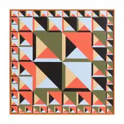 QUADRO 50 CM X 50 CM INTRIX II - TERRACOTA/MUSGO - Foto 1