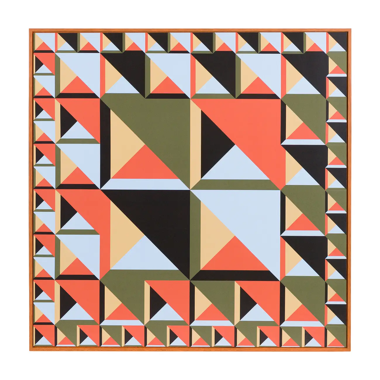 QUADRO 50 CM X 50 CM INTRIX II - TERRACOTA/MUSGO - Foto 1