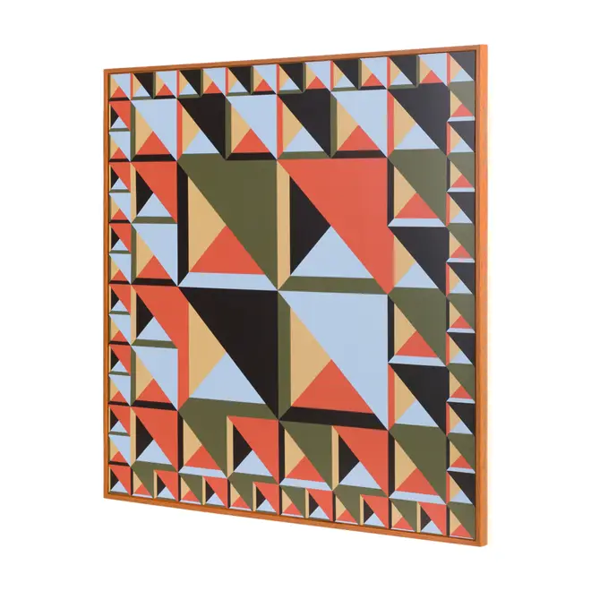 QUADRO 50 CM X 50 CM INTRIX II - TERRACOTA/MUSGO - Foto 2
