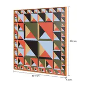 QUADRO 50 CM X 50 CM INTRIX II - TERRACOTA/MUSGO - Foto 3