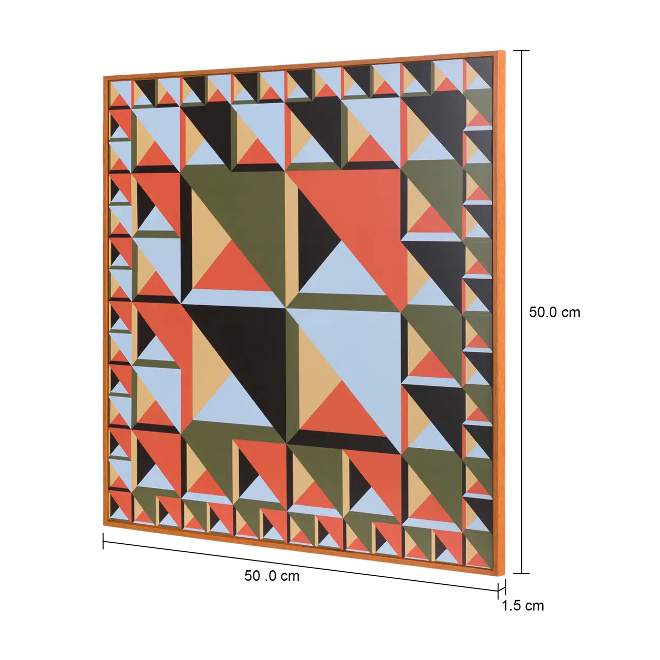 QUADRO 50 CM X 50 CM INTRIX II - TERRACOTA/MUSGO - Foto 3