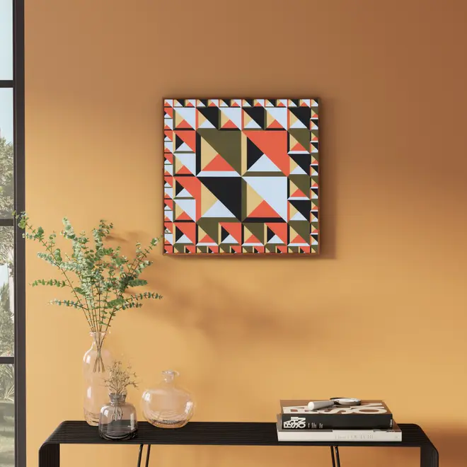 QUADRO 50 CM X 50 CM INTRIX II - TERRACOTA/MUSGO - Foto 4