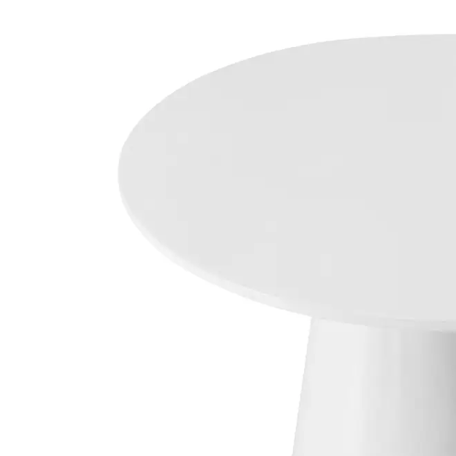 MESA LATERAL ALTA REDONDA 60 CM SUR - BRANCO BRILHANTE - Foto 2
