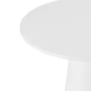 MESA LATERAL BAIXA REDONDA 47 CM SUR - BRANCO BRILHANTE - Foto 2