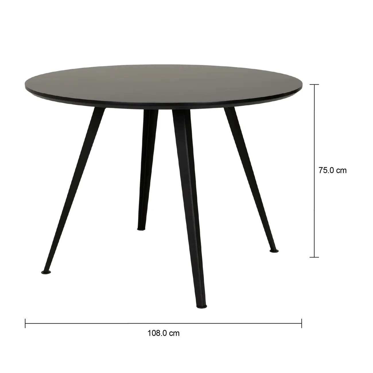 MESA DE JANTAR MESA REDONDA 1,06 M ASKIM - PRETO/PRETO - Foto 4