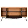 BUFFET 1 PORTA BASCULANTE 1,35 M X 40 CM MID CENTURY - PRETO/NOZES - Foto 3