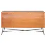 BUFFET 1 PORTA BASCULANTE 1,35 M X 40 CM MID CENTURY - PRETO/NOZES - Foto 6