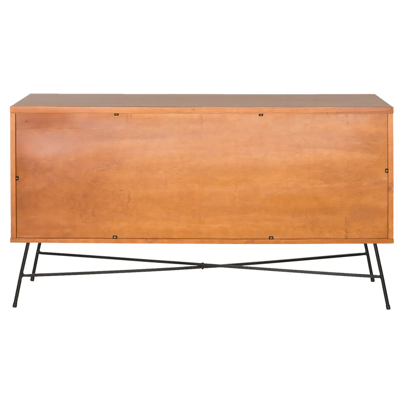 BUFFET 1 PORTA BASCULANTE 1,35 M X 40 CM MID CENTURY - PRETO/NOZES - Foto 6
