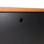 BUFFET 1 PORTA BASCULANTE 1,35 M X 40 CM MID CENTURY - PRETO/NOZES - Foto 7
