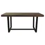 MESA DE JANTAR 1,68 M X 92 CM NIARA - PRETO/NOZES RÚSTICO - Foto 1