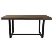 MESA DE JANTAR 1,68 M X 92 CM NIARA - PRETO/NOZES RÚSTICO - Foto 1