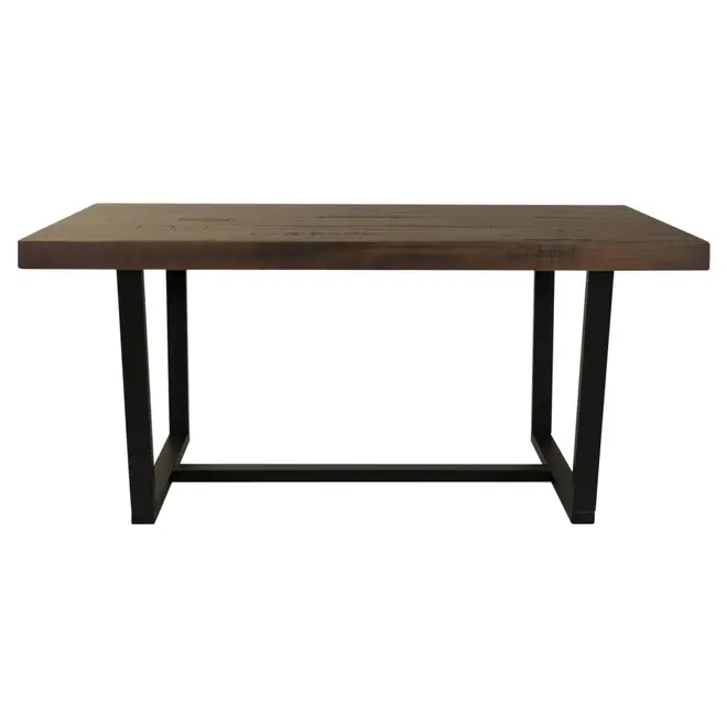 MESA DE JANTAR 1,68 M X 92 CM NIARA - PRETO/NOZES RÚSTICO - Foto 1