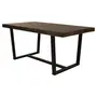 MESA DE JANTAR 1,68 M X 92 CM NIARA - PRETO/NOZES RÚSTICO - Foto 2
